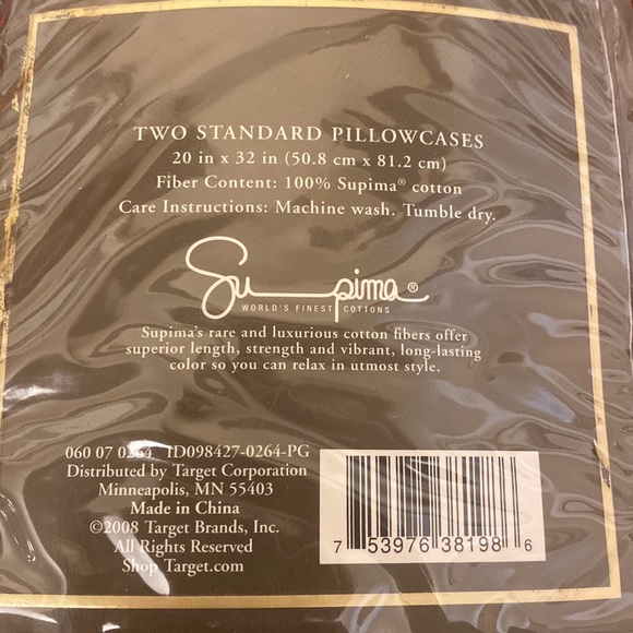 🆕 NWOT! Fieldcrest Luxury Standard Pillowcases Set of 2. 500 Thread Count - Picture 5 of 6